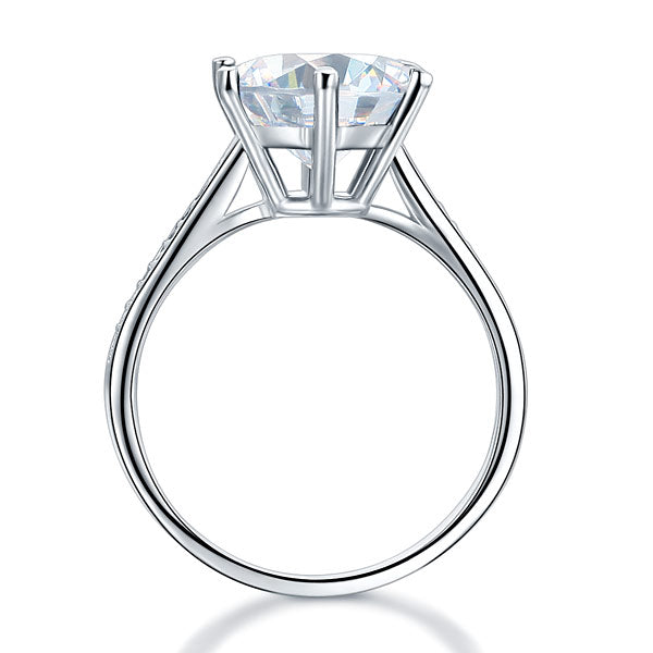 925 Sterling Silver Wedding Engagement Ring 3 Carat Created Diamond