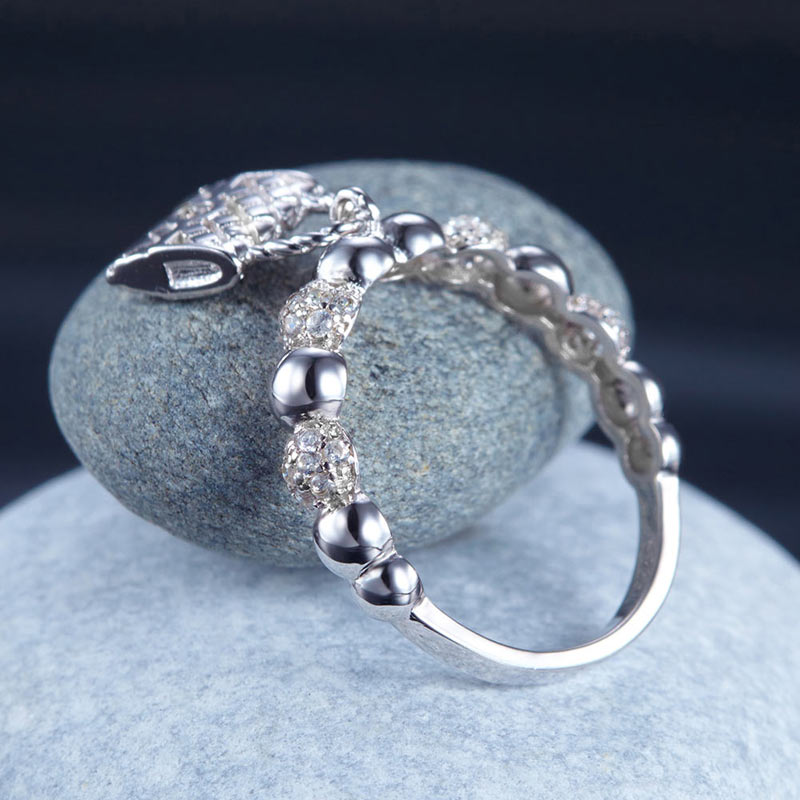 Solid 925 Sterling Silver Band Ring Dangle Purse New Style