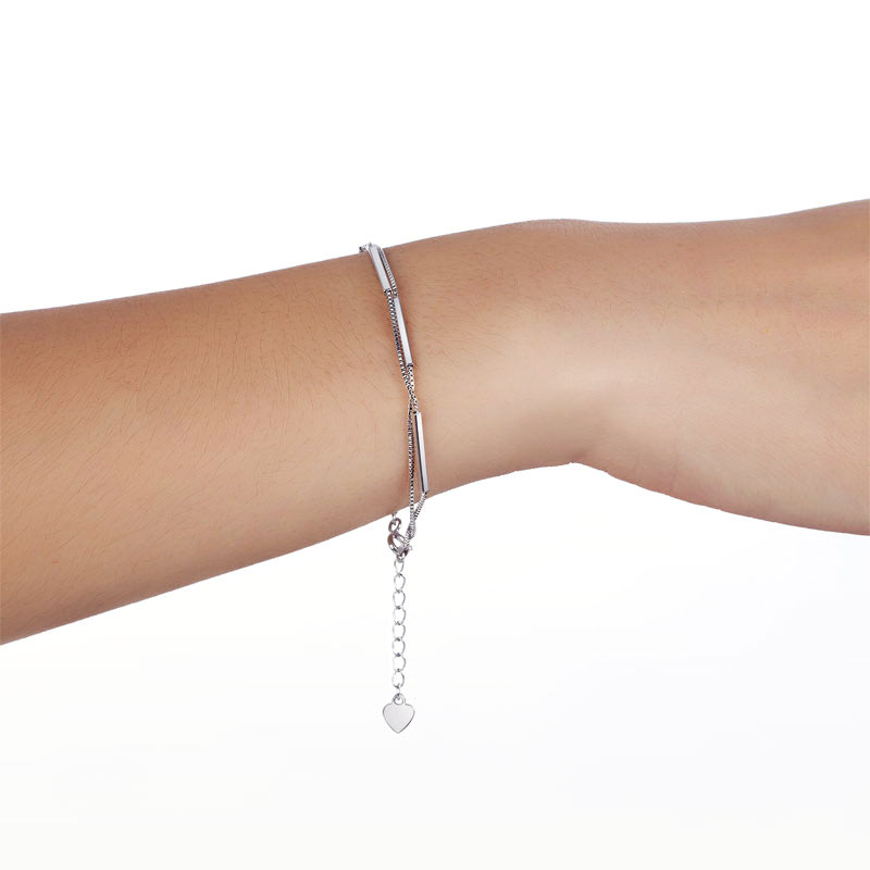 Solid 925 Sterling Silver Bracelet Dangle Fashion Bridesmaid Wedding Gift