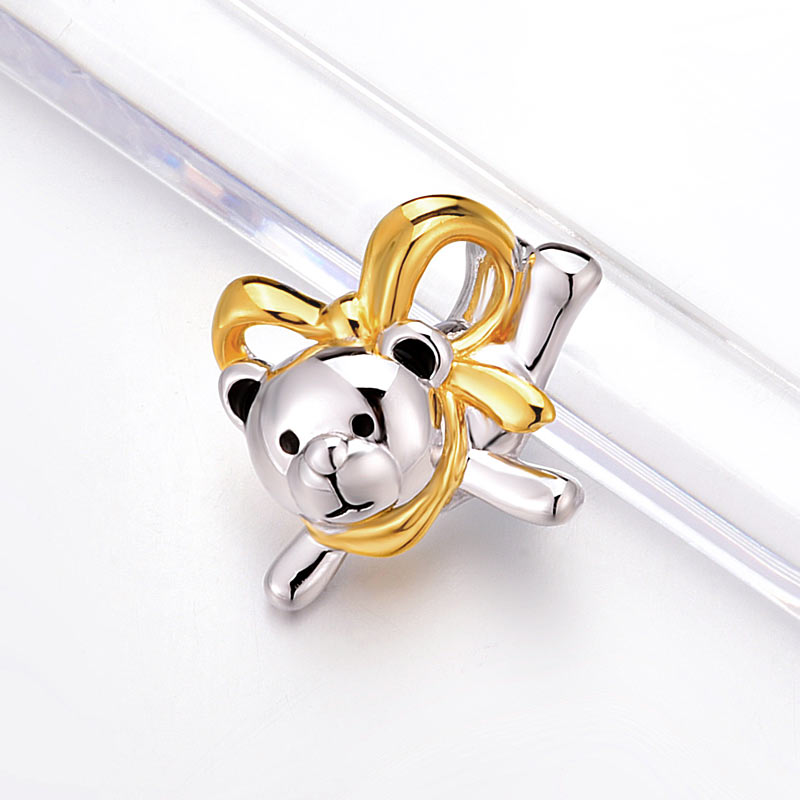 Lovely Bear Pendant Necklace 925 Sterling Silver