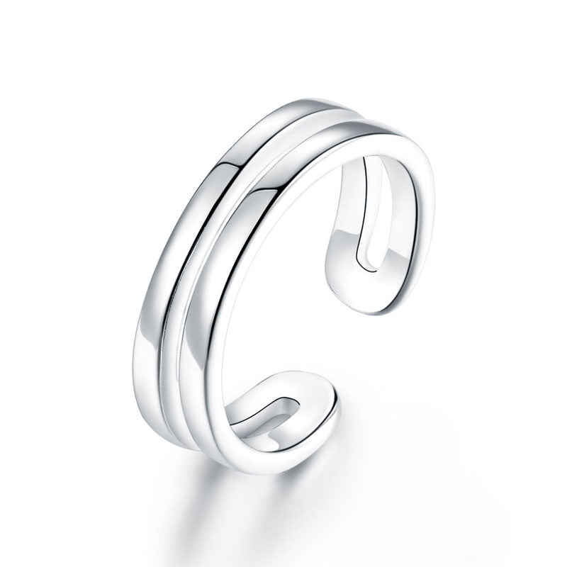 Kids Girls Solid 925 Sterling Silver Ring Band Children Jewelry