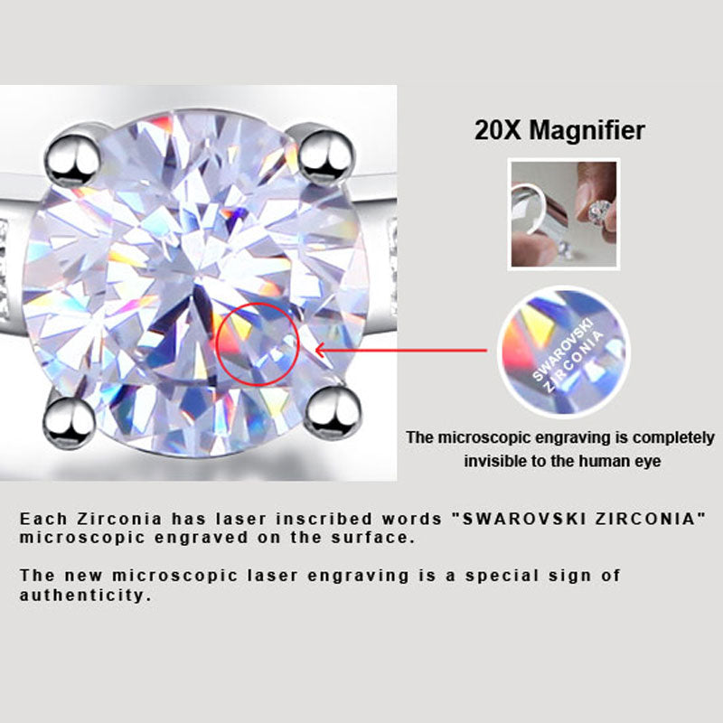 Dancing Stone use Swarovski Zirconia Heart Tear Drop Pendant Necklace 925 Sterling Silver