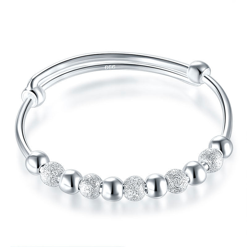 Solid 999 Silver Bangle Bracelet Baby Gift Adjustable Size