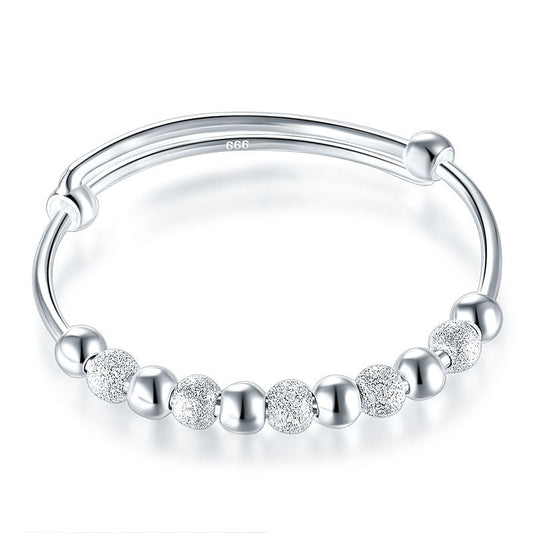 Solid 999 Silver Bangle Bracelet Baby Gift Adjustable Size
