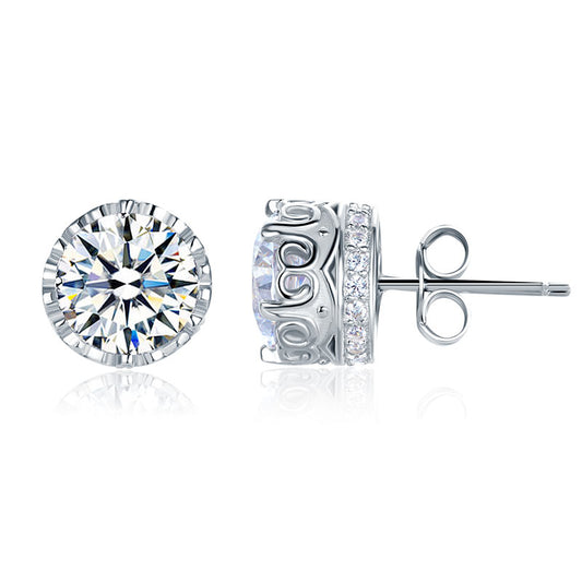 1.5 Carat Vintage Style Stud 925 Sterling Silver Earrings Jewelry