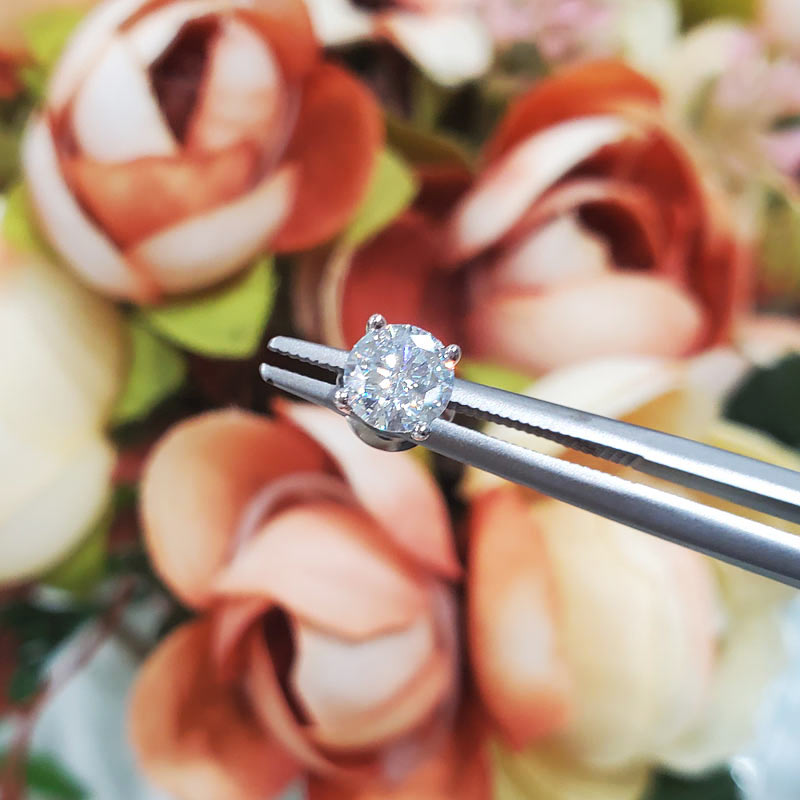 0.5 Carat Moissanite Diamond Earring (1 Piece) Unisex 925 Sterling Silver