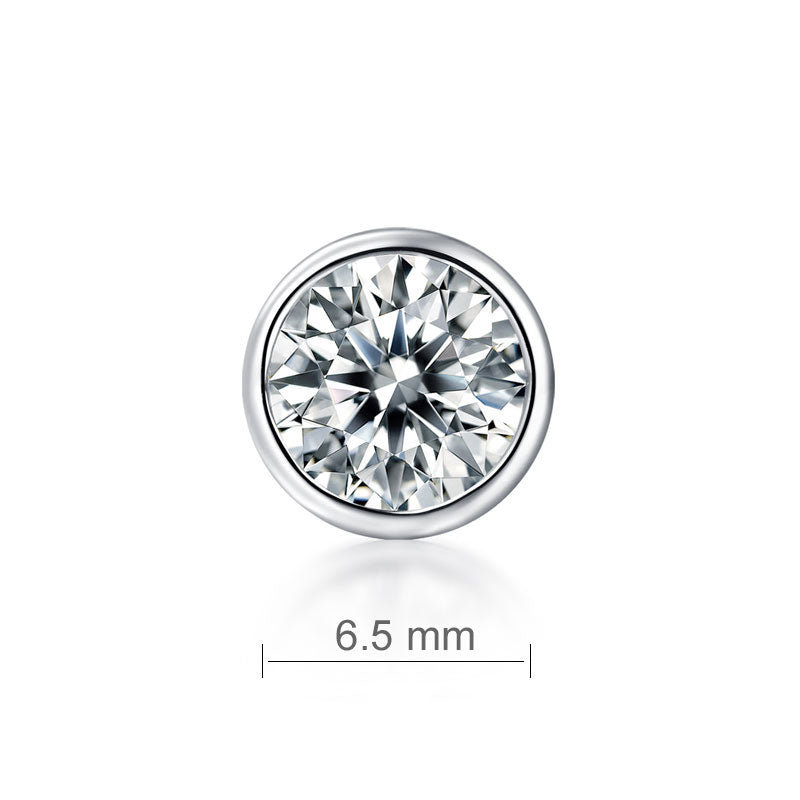 1 Carat Moissanite Diamond Earring (1 Piece) Unisex 925 Sterling Silver