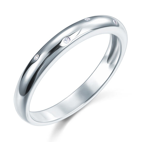 Sterling 925 Silver Wedding Band Ring