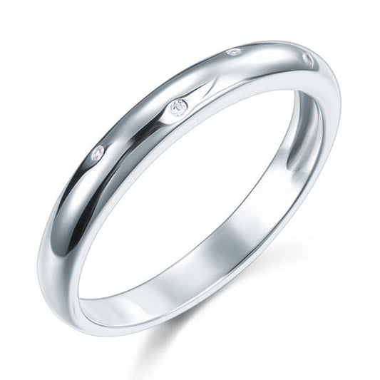 Sterling 925 Silver Wedding Band Ring
