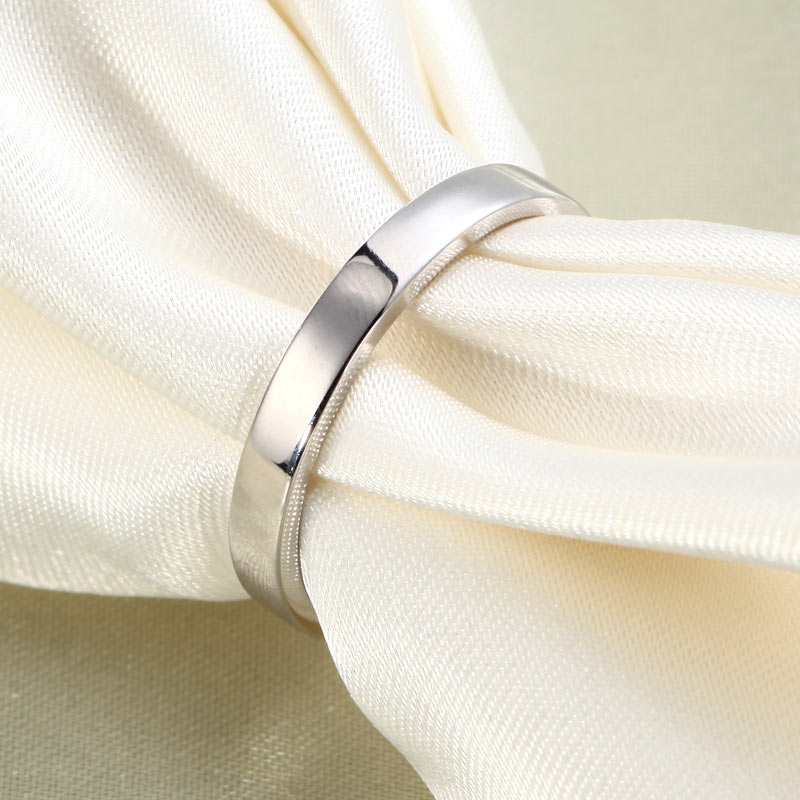 Classic Plain Solid Sterling 925 Silver Wedding Band Ring
