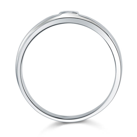 Bezel Setting Men's Solid Sterling 925 Silver Ring