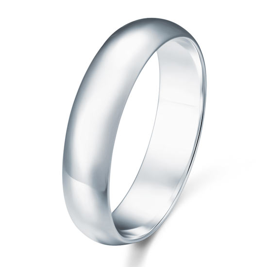 High Polished Plain Men's Solid Sterling 925 Silver Ring