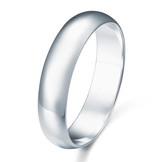 High Polished Plain Men's Solid Sterling 925 Silver Ring