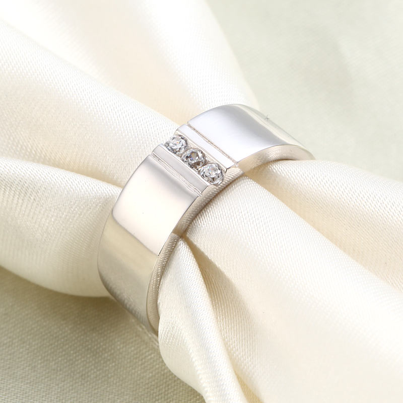 Men's Wedding Band Solid Sterling 925 Silver Ring