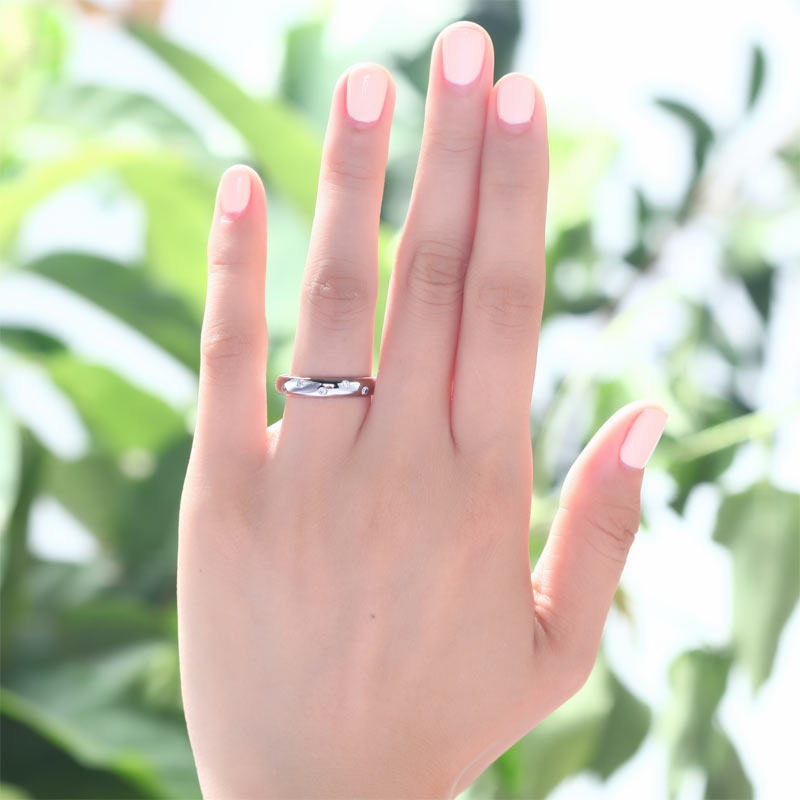 Created Diamond Wedding Band Solid Sterling 925 Silver Ring