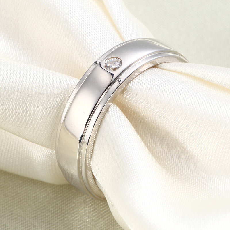 Men's Wedding Band Solid Sterling 925 Silver Ring