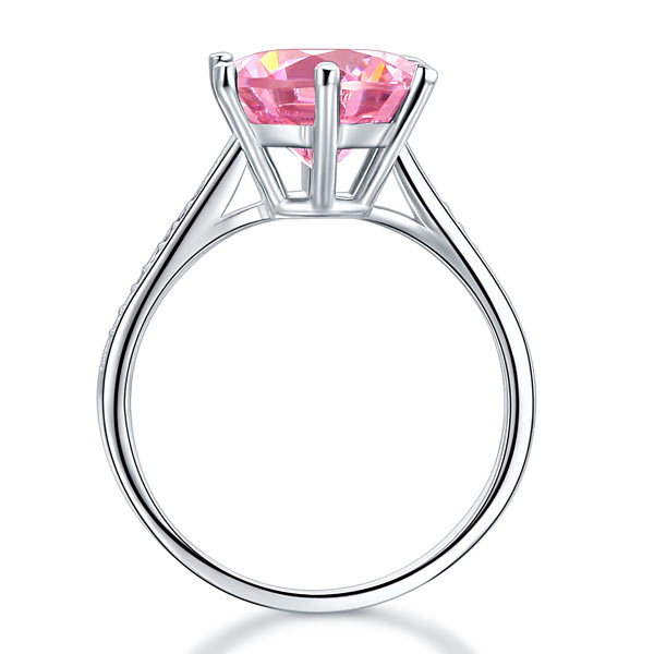 925 Sterling Silver Wedding Engagement Ring 3 Carat Created Diamond