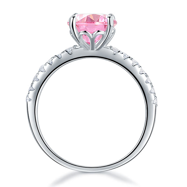 925 Sterling Silver Bridal Engagement Ring 2 Carat Created Diamond