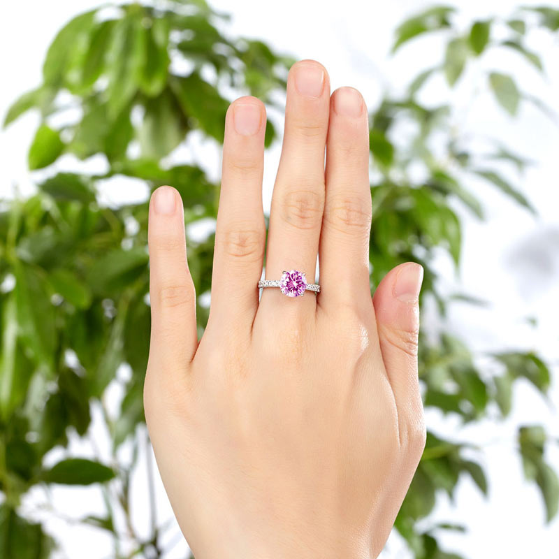 925 Sterling Silver Bridal Engagement Ring 2 Carat Created Diamond