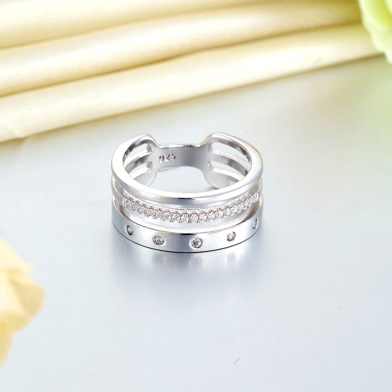 Wedding Band Anniversary Solid 925 Sterling Silver Ring