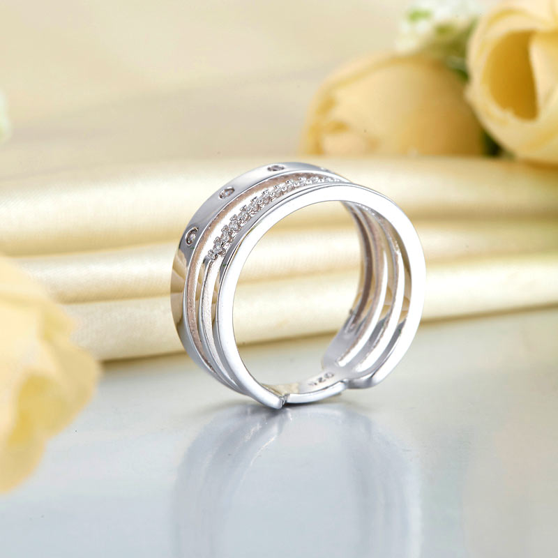 Wedding Band Anniversary Solid 925 Sterling Silver Ring