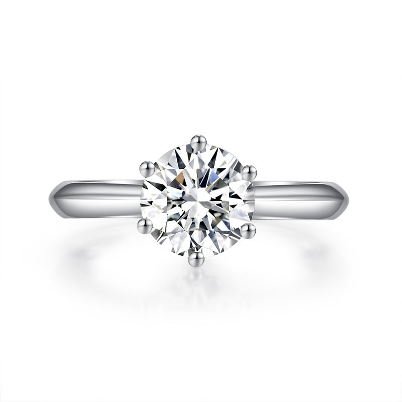 1.5 Carat Moissanite Diamond Solitaire Engagement Ring 925 Sterling Silver