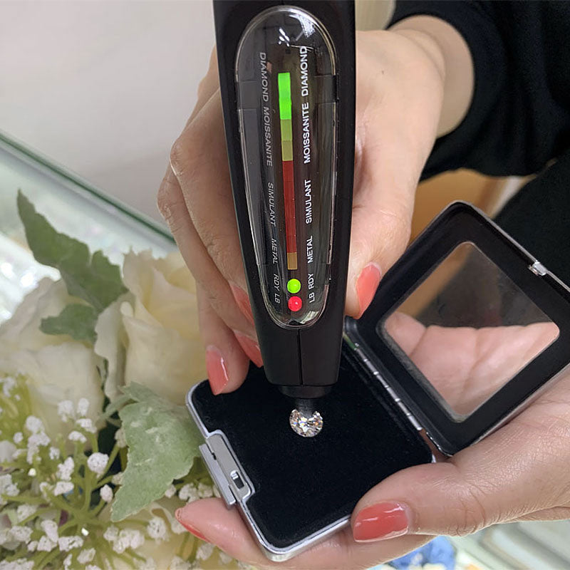 @ Stud Moissanite Diamond Dancing Stone Earring (1 Piece) Unisex 925 Sterling Silver